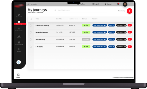 Travel iteration Management & Information